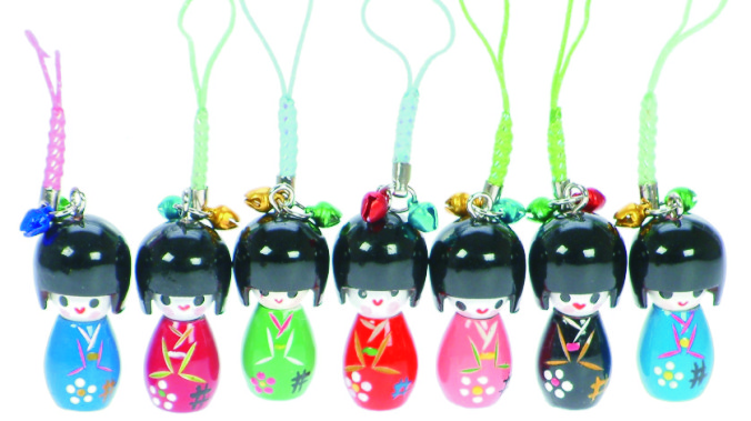 9013:  SPECIAL - Japanese Kokeshi Doll Charms (Pack Size 60)